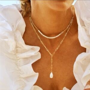 Baby Samantha Teardrop Lariat Necklace